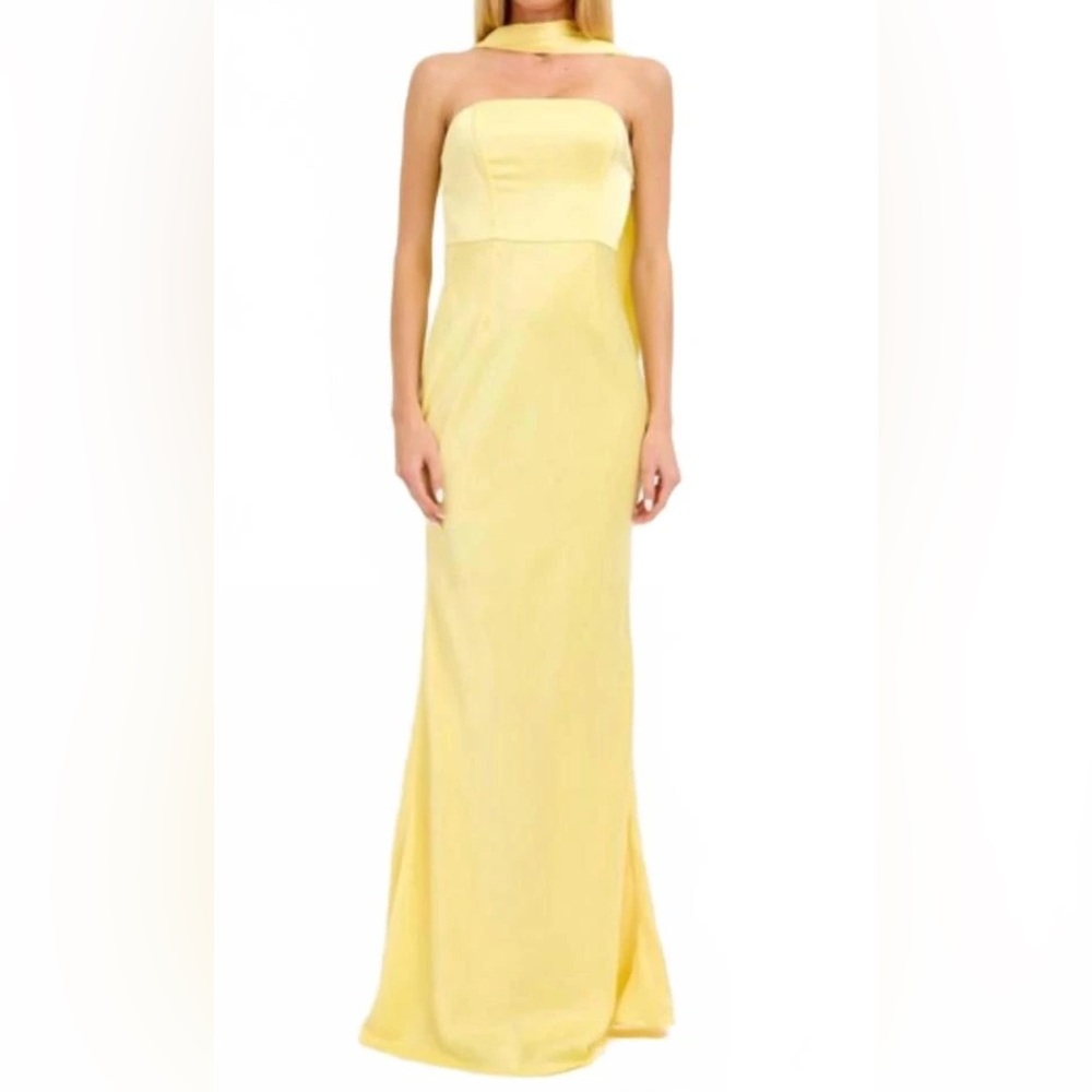 NEW LENA sunny scarf gown in lemon